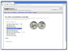 silver coin melt values with live silver prices coinflation