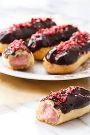 Chocolate Covered Strawberry Eclairs Love And Olive Oil Recipe Eclair Recipe Desserts Strawberry Recipes
