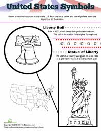 United States Symbols For Kids Worksheet Education Com United States Symbols State Symbols Social Studies Worksheets