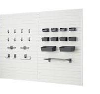 TRINITY® | 48 Sq Ft Modular Slatwall | 24-Piece Accessory Workshop Set
