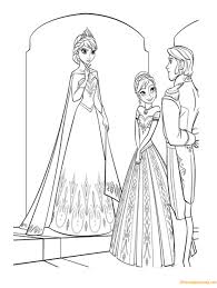 Anna is the perfect fairytale character; Anna Hans And Elsa In Arendelle Coloring Pages Cartoons Coloring Pages Coloring Pages For Kids And Adults