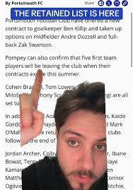 Pompey Retained List Released for Upcoming Season