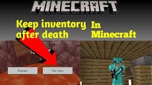 To help prevent the player from losing things upon death, you may use the command /gamerule keepinventory false (which is case sensitive). How Keep Inventory After Death In Minecraft Pro Tip Kalyan Gamers Youtube