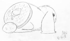 My Rabbit S Name Is Waffle So I Drew This Accordingly Do Any Of You Have An Animal Named After Food Bunny Waffle Rabbit Petdrawing Animal Sketches