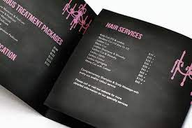 20 Stylish Examples Of Salon Brochure Designs Jayce O Yesta Salon Services Salon Service Menu Tease Salon