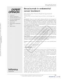 Not all uterine cancer cells are alike. Pdf Bevacizumab In Endometrial Cancer Treatment