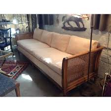 Vintage Reupholstered Henredon Cane Sofa Vintage Sofa Cane Sofa Couch Makeover