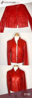 Thr Red Leather Jacket Petite Small Awesome Red Leather Moto Jacket By Tahari This Jacket Is From My Own Personal Col Beautiful Outfits Fashion Clothes Design