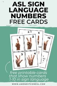 Sign language is relatively easy to learn for non hearing impaired individuals. Free Printable Asl Sign Language Number Cards Poster And Next Comes L Hyperlexia Resources