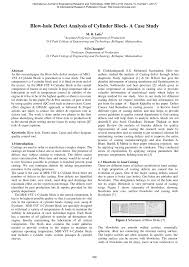 Pdf Blow Hole Defect Analysis Of Cylinder Block A Case Study