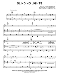 The Weeknd Blinding Lights Sheet Music And Printable Pdf Music Notes Sheet Music Notes Sheet Music The Weeknd