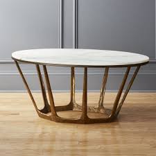 Shop Parker Oval Marble Coffee Table Cast Aluminum Base Is Polished Brass Plated And Rainbow Marble Coffee Table Oval Coffee Tables Marble Top Coffee Table