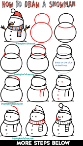 How To Draw A Snowman Easy Step By Step Drawing Tutorial For Kids How To Draw Step By Step Drawing Tutorials In 2020 Easy Christmas Drawings Draw A Snowman Drawing