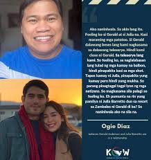 Julia barretto, julia barretto age, julia barretto height, julia barretto parents, julia. Kapamilya Online World On Twitter Look Ogie Diaz Believes Gerald Anderson And Julia Barretto Are In A Relationship Actor And Talent Manager Ogie Diaz Reveals To Aiko Melendez His Thoughts On The