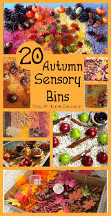 Using multiple senses to complete a. 20 Preschool Autumn Sensory Bins Stay At Home Educator Fall Preschool Activities Sensory Bins Fall Preschool