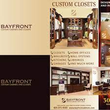 At bayfront custom cabinets and closets, we design, build and install the highest quality custom cabinetry, closets, home offices, wall units, wall beds, garage cabinets and other home organization products throughout the house. Create A Winning Logo Design For Bayfront Custom Cabinets And Closets Logo Design Contest 99designs