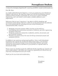 Mechanical Engineer Cover Letter Template Cover Letter Templates Examples