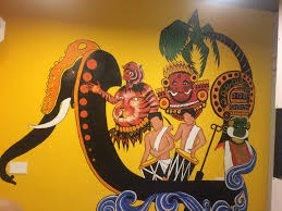 Wall Art In A Cafe Art Wallmurals Wallart Kerala Cafe Acrylic Acrylicpainting Painting Difference Art Wall Art Wall Murals
