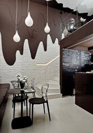 Cafe Design Takes Simple Spin On Surface And Lighting Materials Bar Interior Design Coffee Shops Interior Bar Design Restaurant