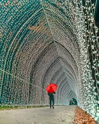 Would You Ever Walk Down This Light Tunnel Christmas Lights At Kew Gardens London Christmas In Light Tunnel London In December Kew Gardens Lights