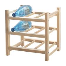 Hutten 9 Bottle Wine Rack Solid Wood Ikea Ikea Wine Rack Wine Bottle Rack Food Storage Organization