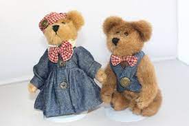 Boyds Bear Couple In Matching Bearwear Outfits Etsy Boyds Bears Bear Teddy Bear