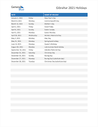 Check spelling or type a new query. Gibraltar Holidays 2021 In Pdf Word And Excel