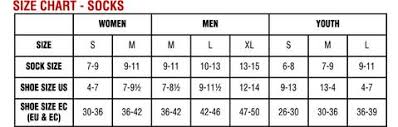 Sock Size Chart Hot Chillys