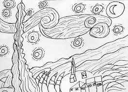 He was born in the netherlands in 1853 and died in france in 1890. Van Gogh Starry Night Coloring Coloring Home