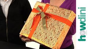 How To Tie A Ribbon Onto A Gift Box Youtube
