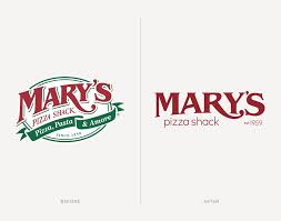 Brand Refresh Packaging And Menu Design For Mary S Pizza Shack World Brand Design Society Menu Design Brand Refresh Pizza Shack