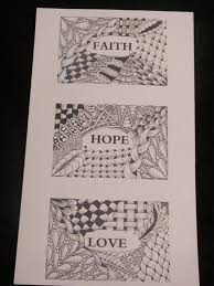 Faith Hope Love Tangle Art Zentangle Doodles Zentangles