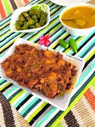 Gathi Kochu Diye Lotey Shutki Seafood Recipes Vegetarian Curry Recipes