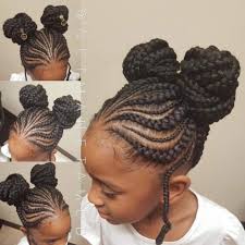 Double Knot Buns Braided Buns Kids Braids Tribal Braids Kids Braids Feed In Braids Ghana B Feed In Braids Ponytail Braided Hairstyles Natural Hair Braids