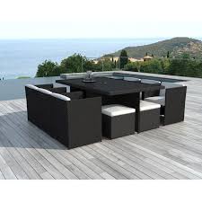 Salon De Jardin Sd8230 Black White Resine Tressee Noir 10 Personnes Mobilier Jardin Salon De Jardin Encastrable Chaise De Jardin