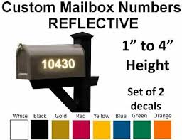 Shop through a wide selection of mailbox numbers at amazon.com. Set Of 2 Custom Mailbox Numbers Reflective Vinyl Decals Stickers House Street Ebay