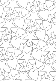 Hearts And Stars Pattern Coloring Page From Hearts Category Select From 24104 Printable Crafts Of Ca Pattern Coloring Pages Coloring Pages Star Coloring Pages