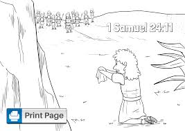 You will do many heroic deeds, and you will surely succeed. Free David Spares Saul Coloring Pages For Kids Connectus