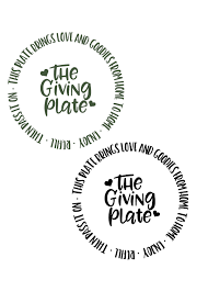 Download Free Svg Cut Files Of The Giving Plate Svg Files