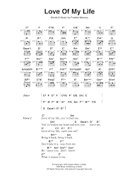 Image Result For Love Of My Life Queen Guitar Chords Easy In My Life Chords Lyrics And Chords Love Songs Lyrics