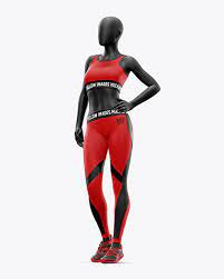 Download Women S Fitness Kit Mockup In Apparel Mockups On Yellow Images Object Mockups