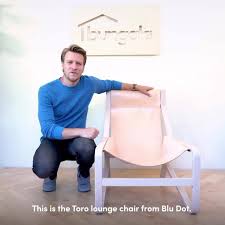 You will be hanging literally in style in the thick saddle leather sling of this modern lounge chair. Bungalo Ole Digging The Toro Lounge Chair From Blu Dot