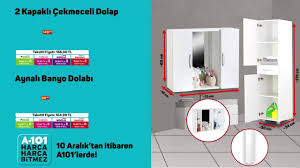 A101 2 kapaklı 2 çekmeceli dolap ve ölçüleri(bilgi amaçlıdır) esvid'in aralık 2019 çıkardığı kural. A101iletisim A101 De Aldin Aldin Aynali Banyo Dolabi Ve