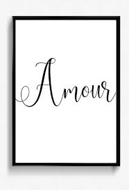Amour French Printable Love Print Love Gifts French Words Love Quotes French Print Love Poster French Words Word Wall Art French Print