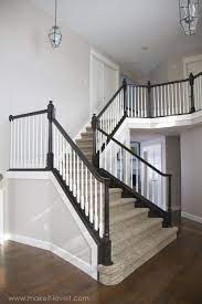How To Stain Paint An Oak Banister The Shortcut Method No Sanding Needed Oak Banister Banister Remodel Diy Stair Railing