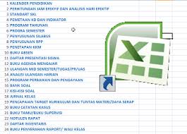 24 Berkas Administrasi Guru Dalam 1 File Excel Berkas Sekolah Sekolah Matematika Kelas 5 Guru