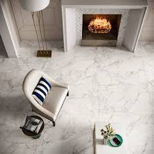 Calacatta porcelain tile is a sweeping white and cream porcelain with darker elegant veins of gray and browns. Calacatta 12 X 24 Matte Porcelain From Garden State Tile