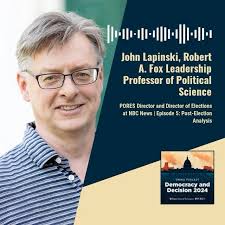 John Lapinski, Robert A. Fox Leadership Professor of Political Science,  PORES Director, and Director of Elections at NBC News, discusses election  night results with podcast host and PORES Executive ...