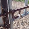 Ring gate latch lock set black iron antique latch. 1