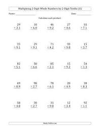 Multiplication with decimals inside decimal multiplication worksheets. Decimals Worksheets